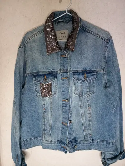 Chaqueta Denim Co. con lentejuelas - miniatura 2