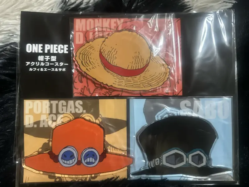 Posavasos One Piece Luffy Ace Sabo - Japón 🇯🇵 - 1