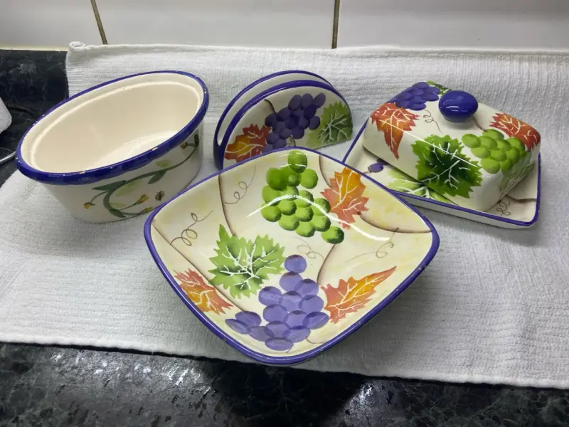 Set de cocina de cerámica pintada - 1