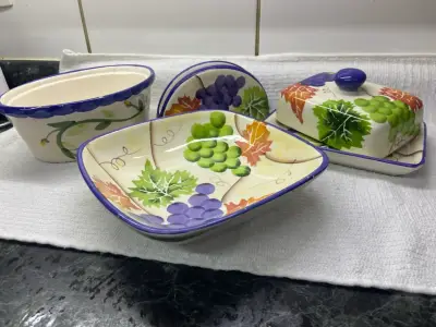 Set de cocina de cerámica pintada - miniatura 2