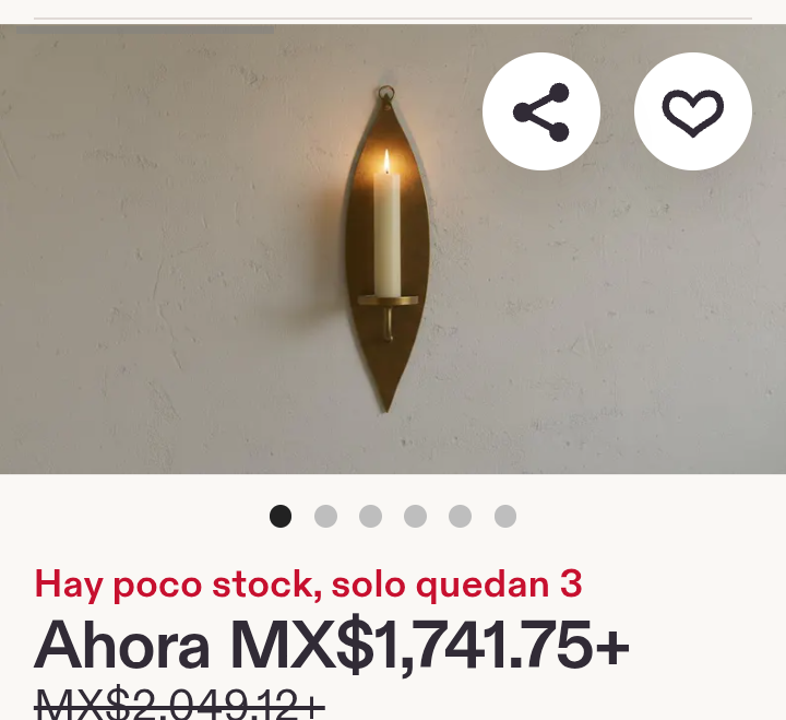 Candelabro de pared de bronce - 4