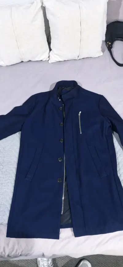 Abrigo azul elegante pacco rabane - miniatura 1