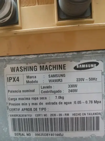 Lavadora Samsung WA90R3 7kg - miniatura 1
