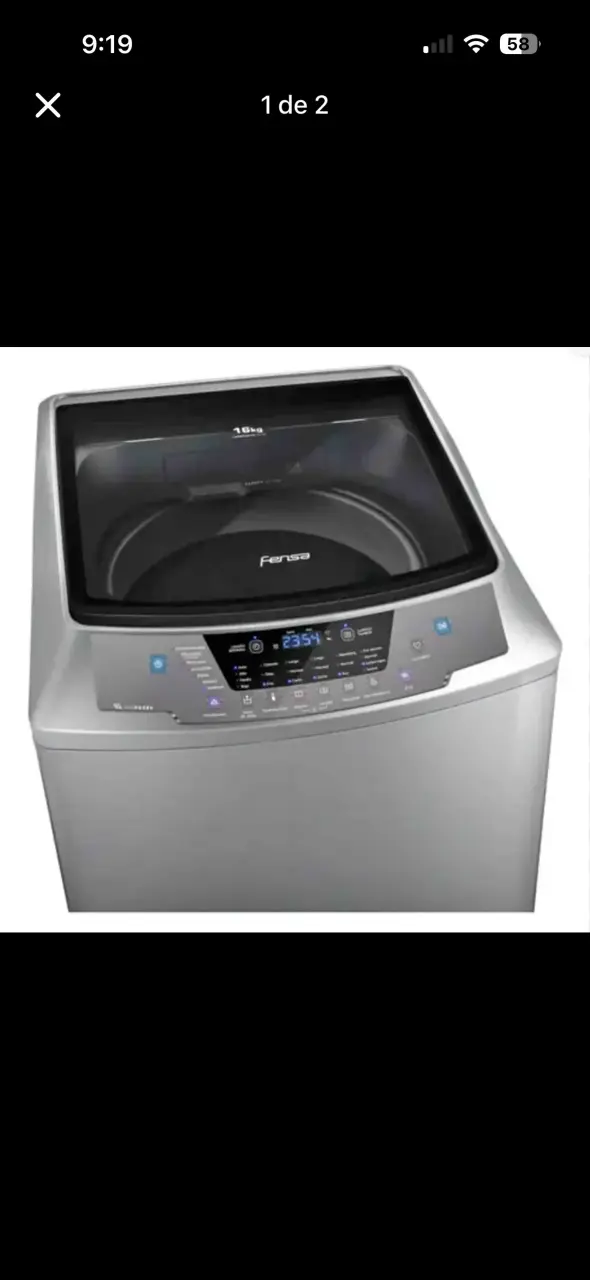 Lavadora Fensa 16kg gris