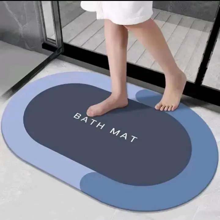 Alfombra de baño azul moderno - 1