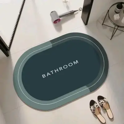 Alfombra de baño azul moderno - miniatura 3