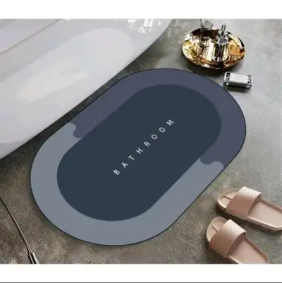 Alfombra de baño azul moderno - miniatura 4