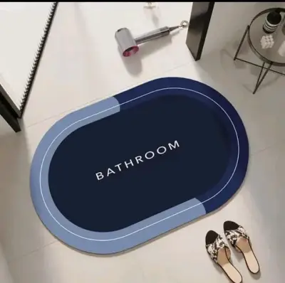 Alfombra de baño azul moderno - miniatura 6