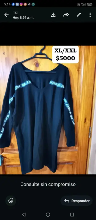 Vestido negro de manga larga - miniatura 2