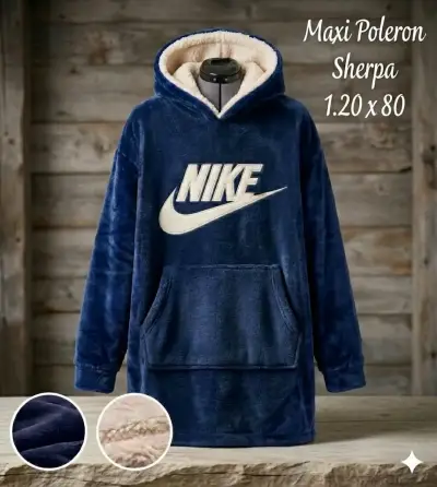 Maxi polerón sherpa azul - miniatura 4