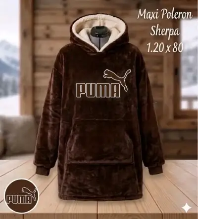 Maxi polerón sherpa azul - miniatura 5