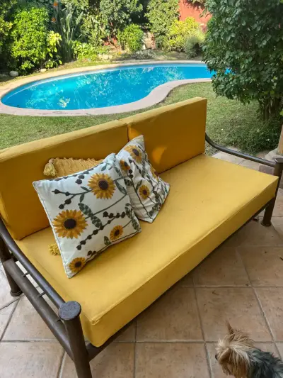 2 Sofás  de jardín amarillo - miniatura 1