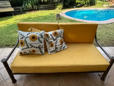 2 Sofás  de jardín amarillo - miniatura 3