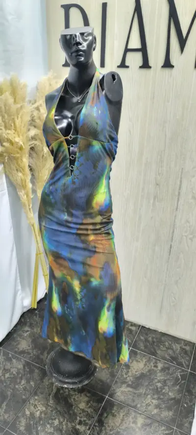 Vestido largo multicolor - miniatura 3