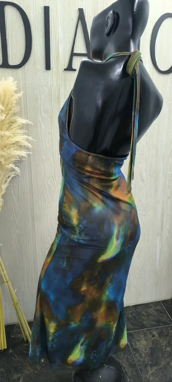 Vestido largo multicolor - 5