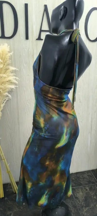 Vestido largo multicolor - miniatura 5