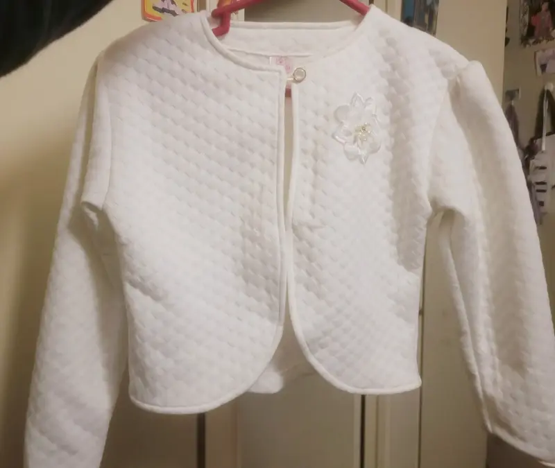 Chaqueta blanca para niñas talla 12 - 1