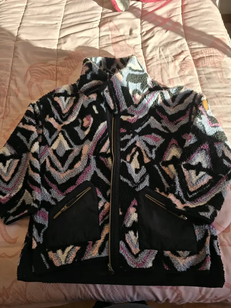 Chaqueta de lana diseño geométrico - 1