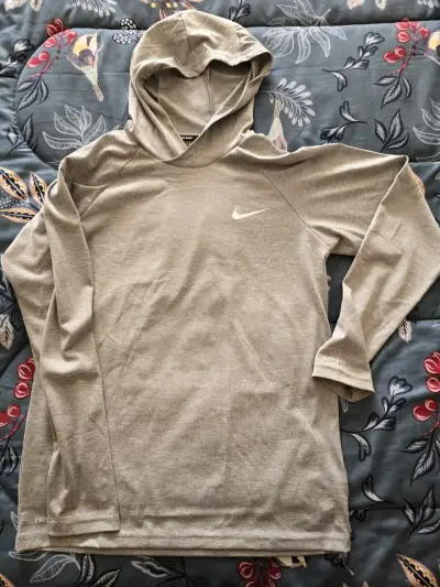 Polerón gris con capucha Nike - miniatura 1