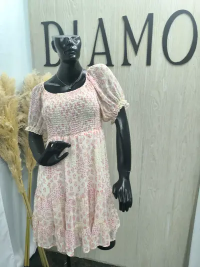 Vestido bohemio floral rosa - miniatura 2