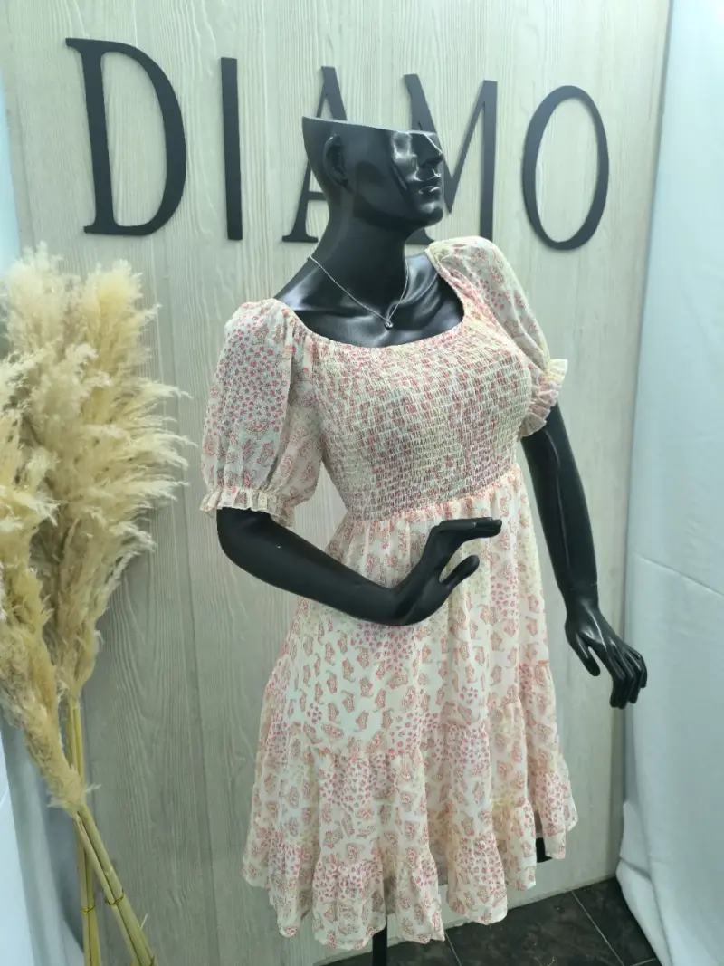 Vestido bohemio floral rosa - 4