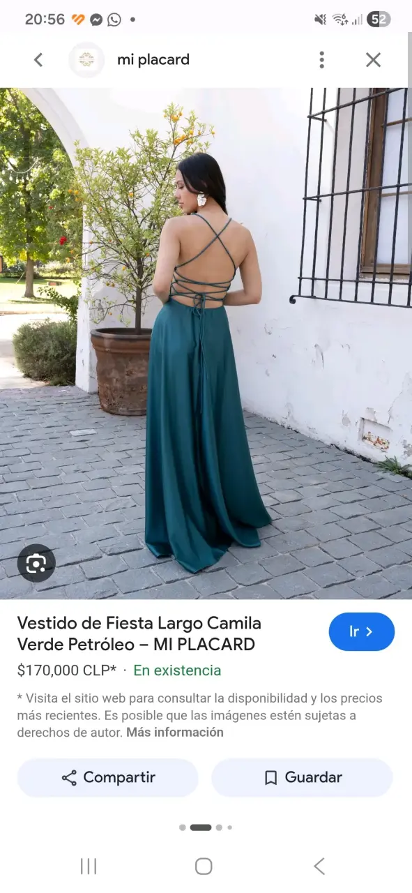 Vestido largo verde esmeralda - 2