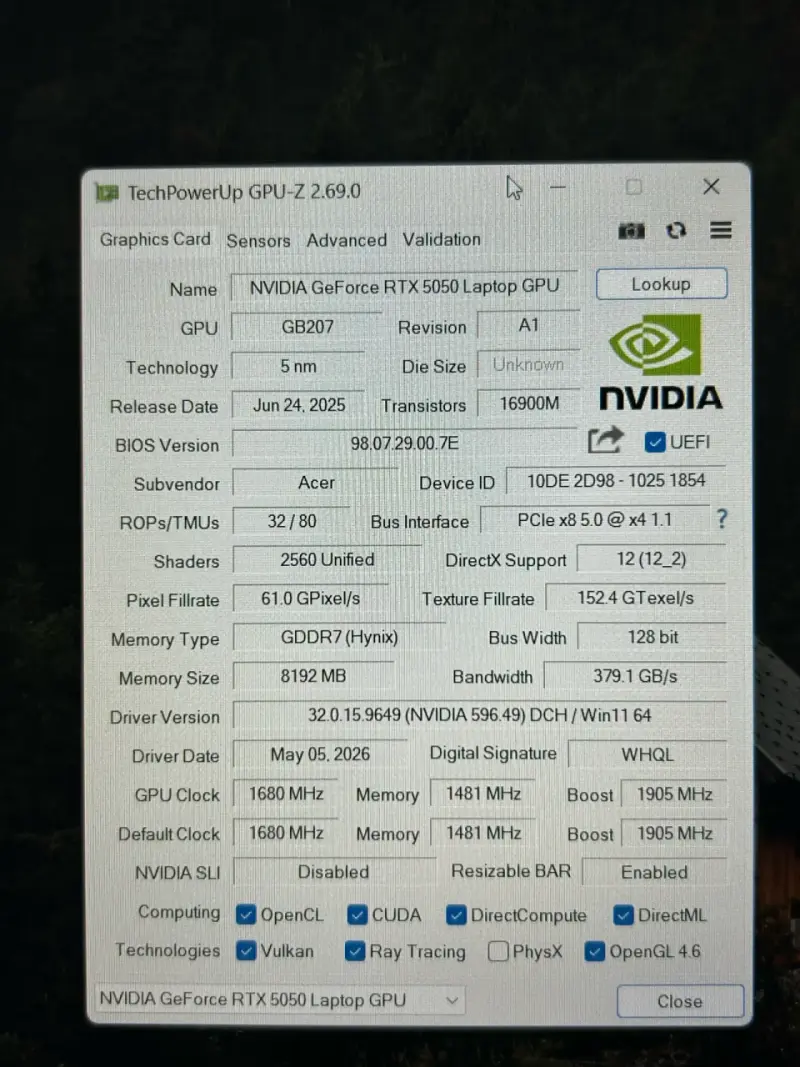 Laptop gaming Acer Nitro V15 - 5