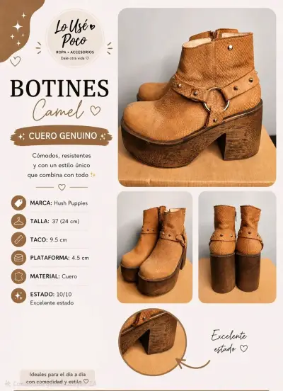 Botines Camel Hush Puppies - miniatura 4