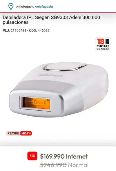 Depiladora IPL Siegen SG9303 - miniatura 1