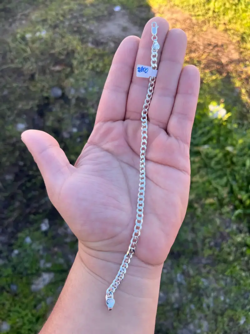 Pulsera de plata grumet