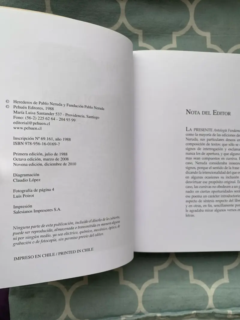 Libro Neruda Antología Fundamental - 3