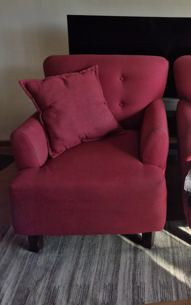 Sillón poltrona sitial rojo burdeos - 1