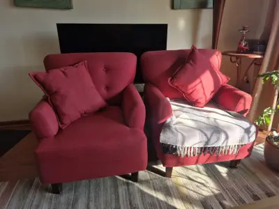 Sillón poltrona sitial rojo burdeos - miniatura 2