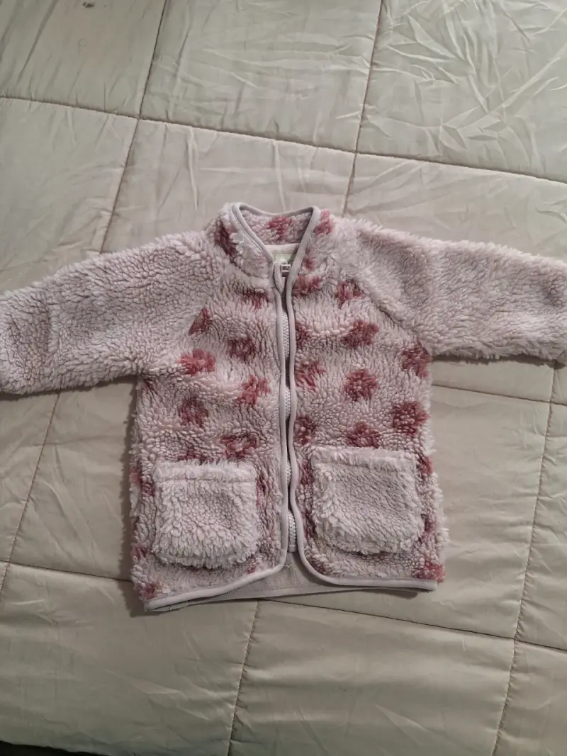 Chaqueta polar infantil rosada - 1