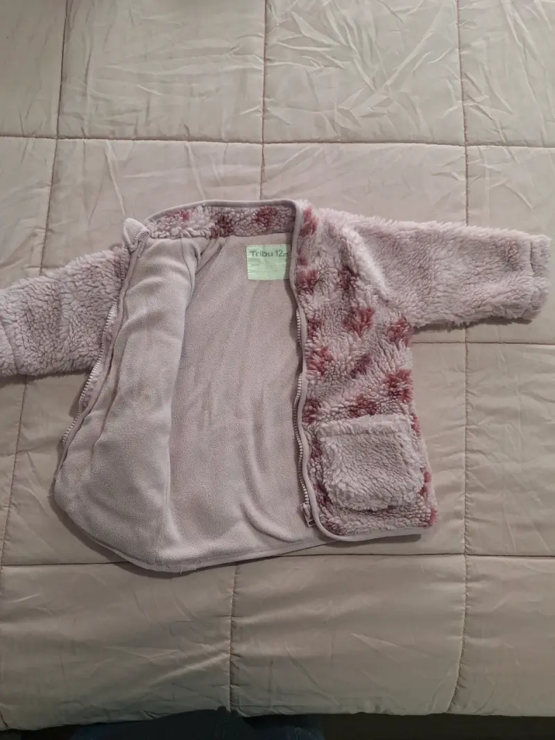 Chaqueta polar infantil rosada - 2