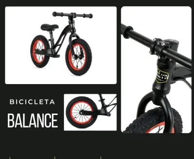 Bicicleta balance negra y calipso - miniatura 1