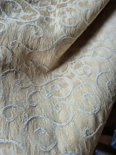 Cortinas beige largas para riel - miniatura 4