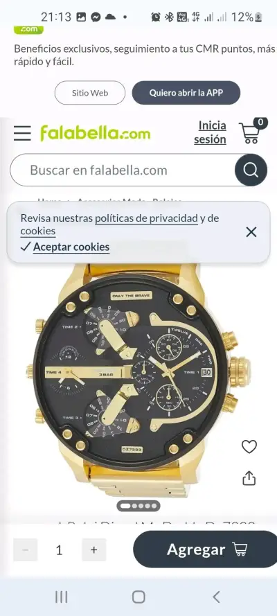 Reloj Diesel dorado multi-esfera - miniatura 6
