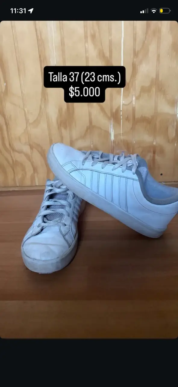 Zapatillas blancas talla 37