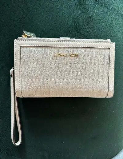 Billetera Michael Kors beige - miniatura 1