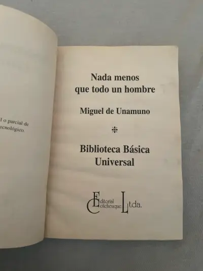 Libro 'Nada menos que todo un hombre' Unamuno - miniatura 3