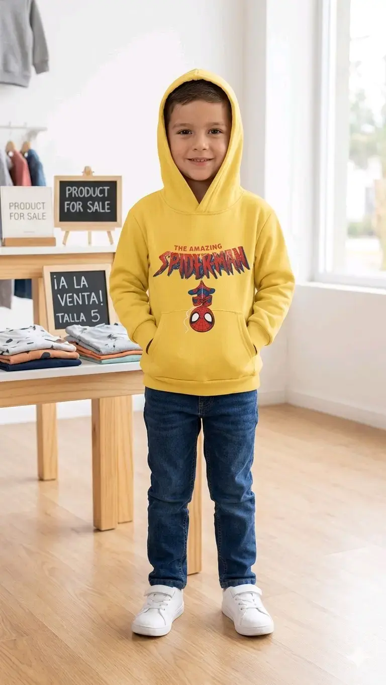 Polerón rosa Spiderman infantil - 2