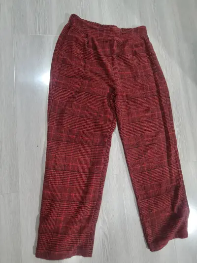 Pantalón de tela escocesa roja - miniatura 1