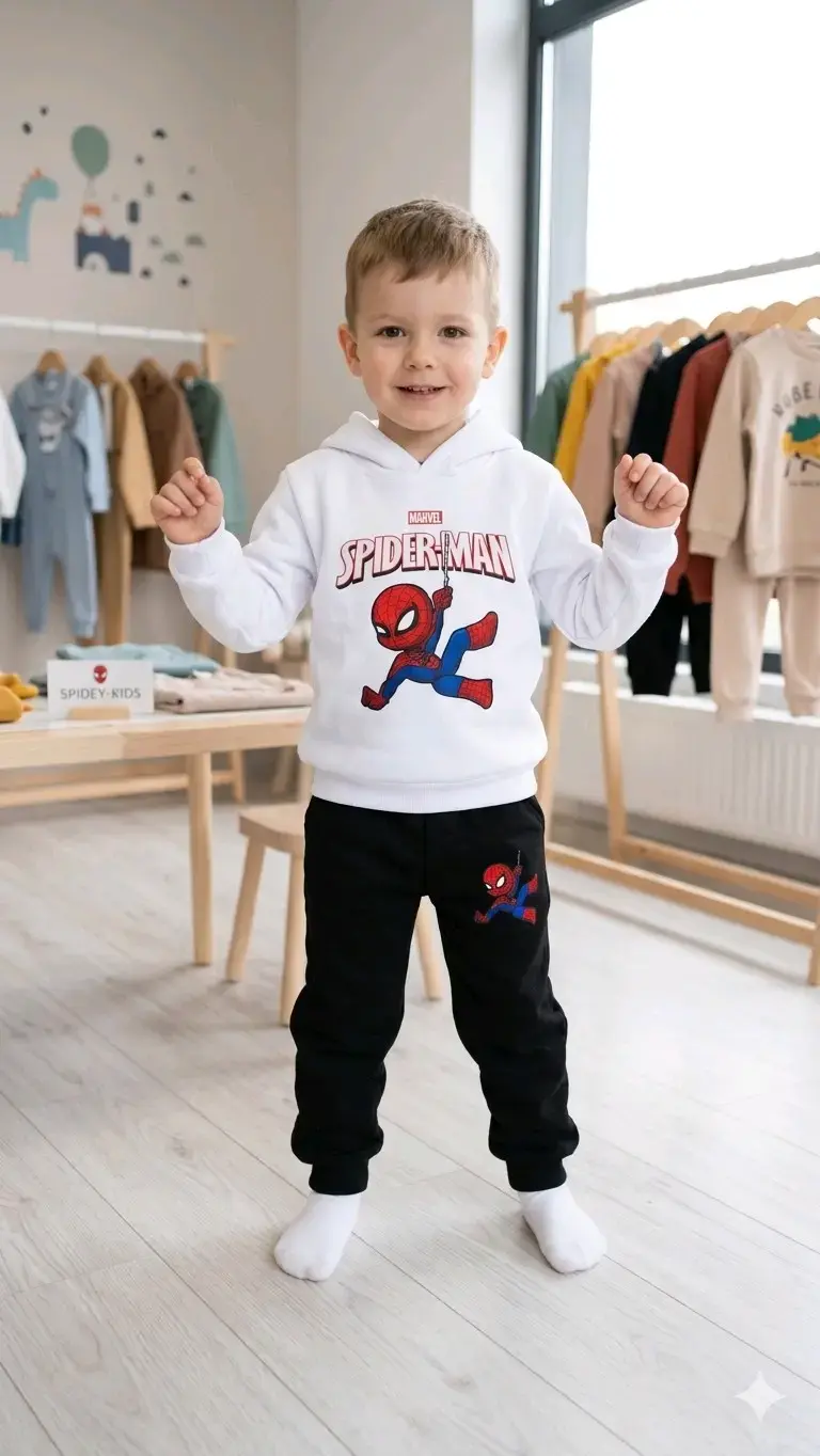 Conjunto Infantil Spider-Man Blanco