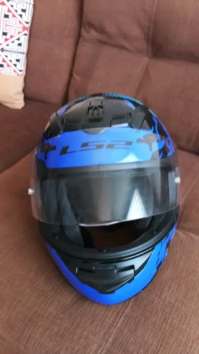 Casco moto azul LS2 - miniatura 1