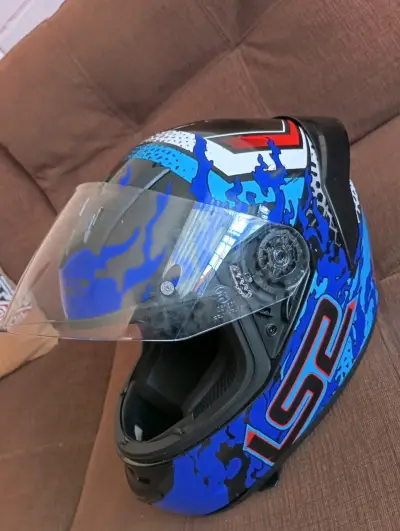Casco moto azul LS2 - miniatura 5
