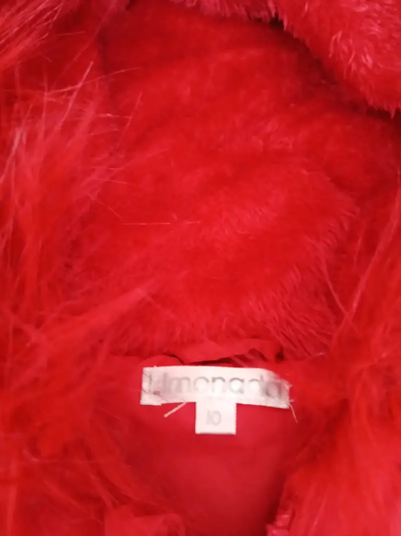 Chaqueta acolchada roja con capucha - 2
