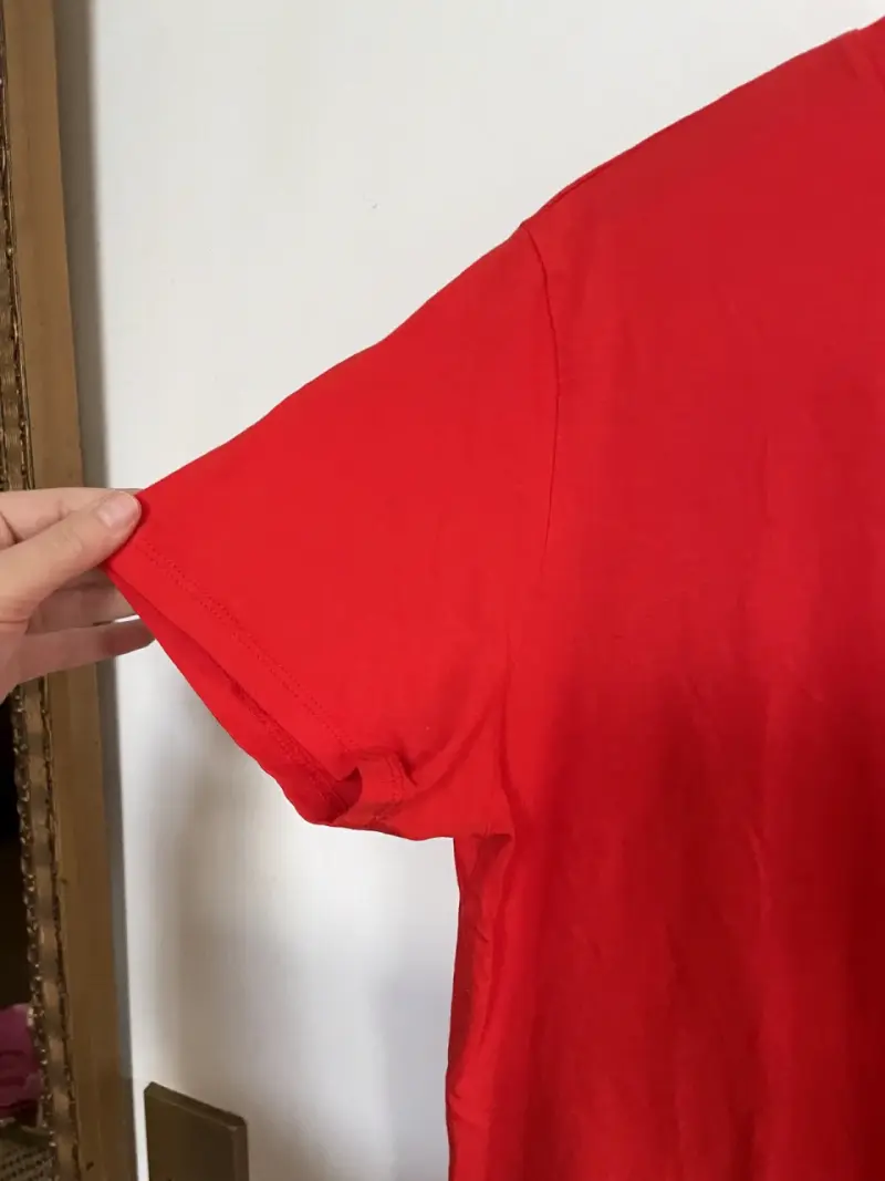 Polera roja básica Zara XL - 5