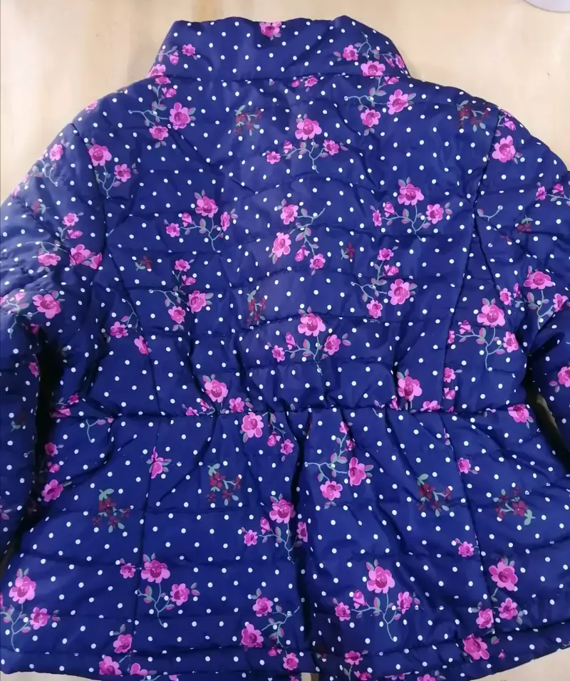 Chaqueta acolchada floral azul - 1