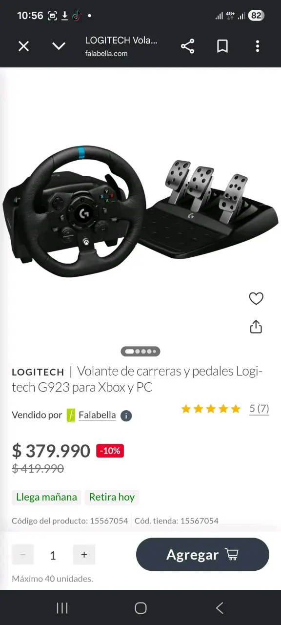 Volante y pedales Logitech G923 tambien permuto - 1